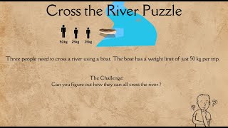 Cross the River Puzzle /Brain Game/IQ Test/Box Challenge/Can you Solve? screenshot 5