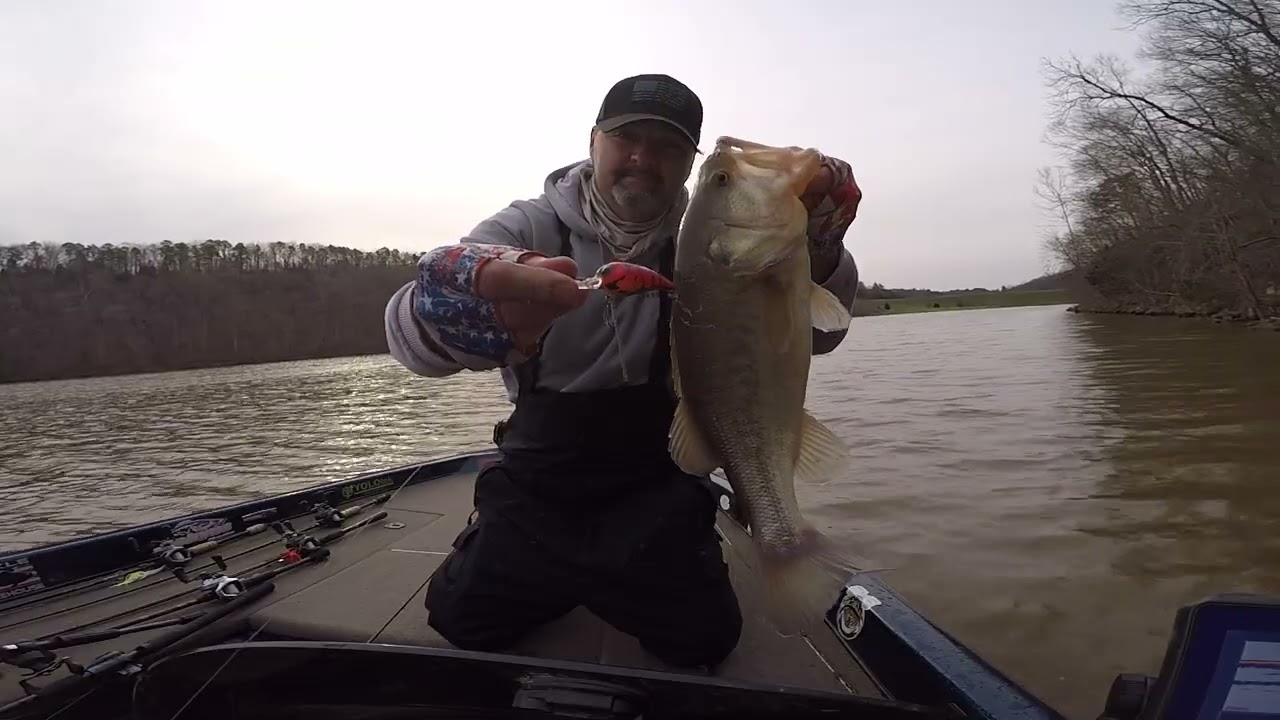 Spring Craw doing it's Spring thing (Bass fishing)