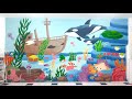 MELUKIS PEMANDANGAN BAWAH LAUT || mural Undersea || mural bawah laut