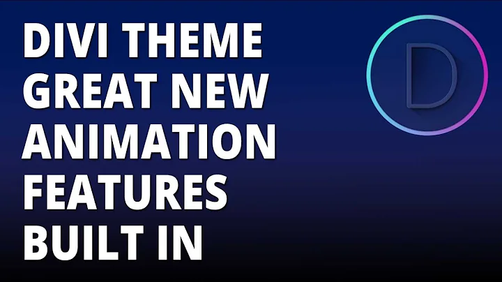 Divi WordPress theme - using the great new built-in animation features
