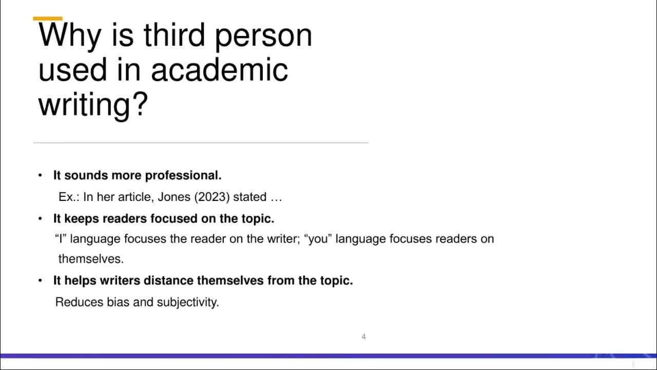 How to write in third person youtube