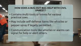 How Does A Bug-out Bag Help With Civil Unrest? - Your Emergency Planner