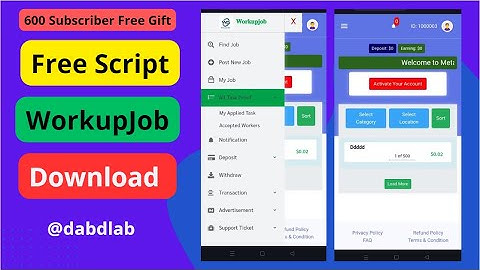 Free workupjob website script Download