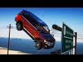 GTA 5 -- High-speed ramp CAR CRASHES [part 1]