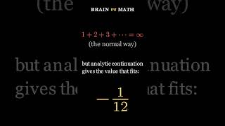 1 + 2 + 3 + … = −1/12 (And Physics Uses It) #Shorts