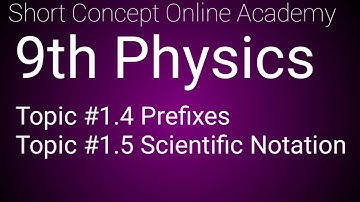 9th Physics Topic#1.4 Prefixes||Topic 1.5 Scientific Notation