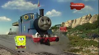 Thomas the Tank Engine & SpongeBob SquarePants seeing the Nickelodeon Blimp flying