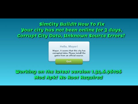 How to Fix SimCity BuildIt Corrupt City Data & 3 Days Offline Error For Latest Version 1.39.2.100801