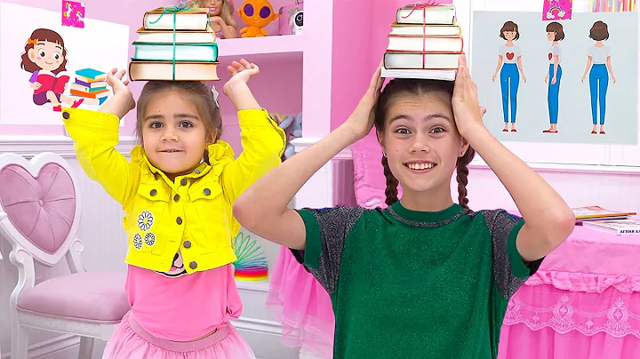 Nastya helps people and shows a good example of behavior