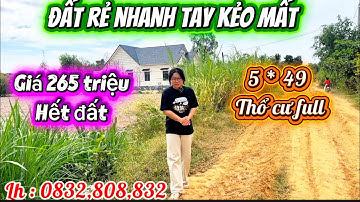 Bán lô đất ấp long tân , xã long thuân , tây ninh,5x 49thổ cư 60m, giá 265 triêu hết đất 