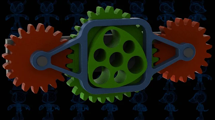 Reuleaux Triangle Gear Coupling Mechanism 3D Model