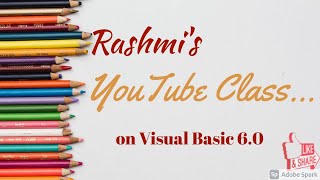 Visual Basic 6.0 | How menu can be design in VB 6.0 Part 1 | #RashmiRanjanDas