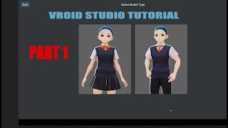 Vroid Studio Tutorial part 1-How to make a 3D Anime character,face ,body ,clothes & use textures