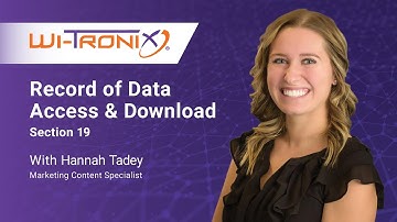 Wi-Tronix and Transport Canada: Record of Data Access & Download