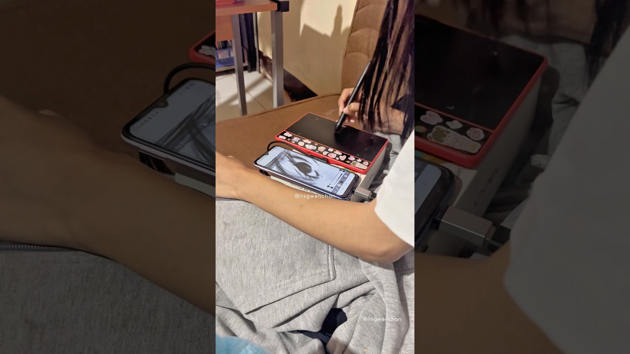 android phone w/ pen tablet (xppen deco fun xs) 