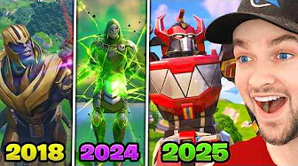 Evolution of *ALL* Playable Mythic Bosses in Fortnite! (Megazord, Thanos, Godzilla)