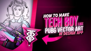 How To Make PUBG Custom mascot Logo Like @TechBoyYoutube in Infinite Design app