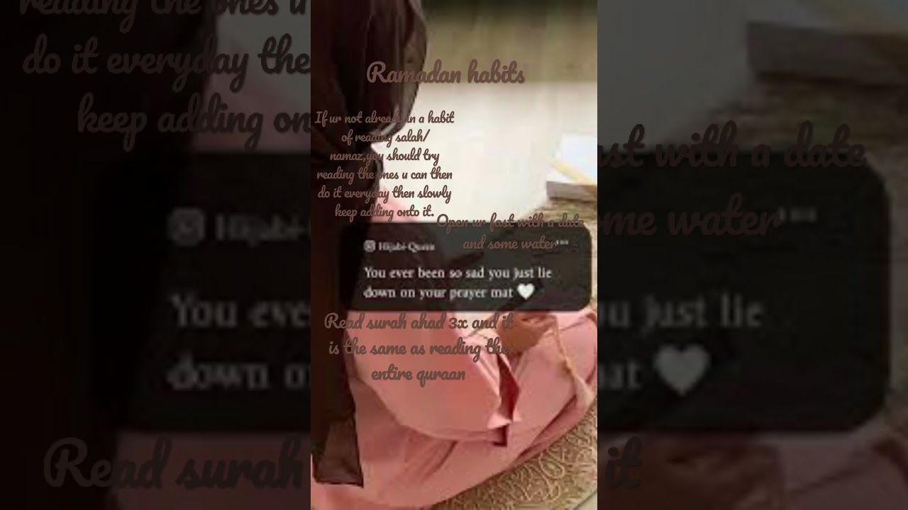 Ramadan habits📿