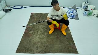 Oddly Satisfying Carpet Washing: Heavy Mud Removal & Water Flushing | ASMR Video