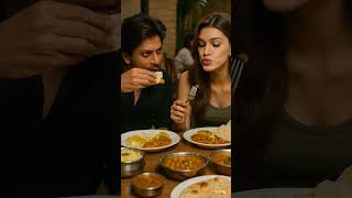 Sharukh Khan Kriti Sanon Food Eating At Restaurant