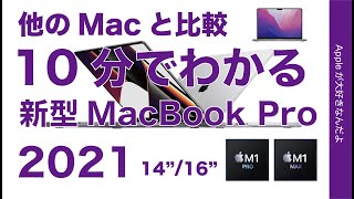 てんこ盛り登場！10分で2021新型MacBook Pro 14/16インチ解説！新旧徹底比較！M1 ProとM1 Maxチップ搭載/120HzミニLED