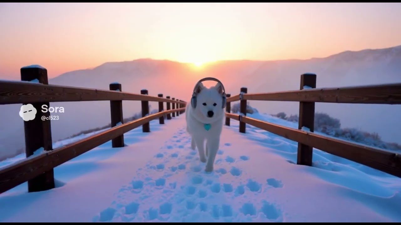 Walk With Yuki | Calm Lofi for Deep Focus on a Snowy Mountain at Dawn