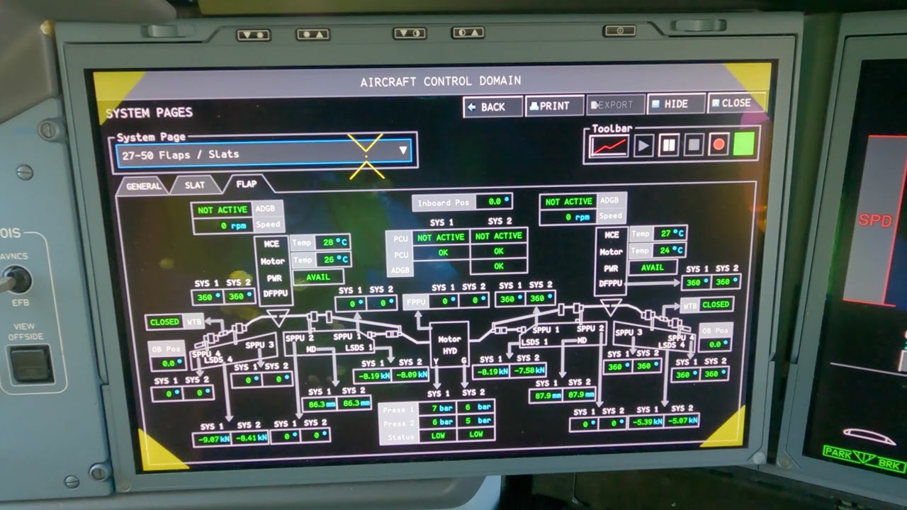 Thumbnail for A350 ACMS SYSTEM PAGES ATA 27 FLIGHT CONTROL