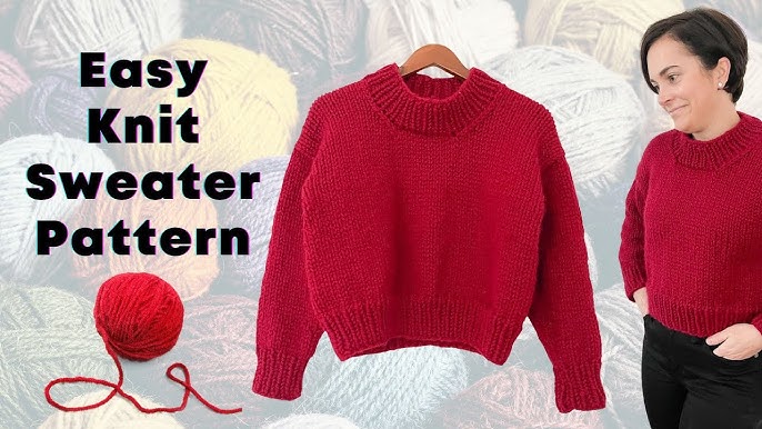 Chunky Sweater Knitting Pattern for beginners – Through the Stitch