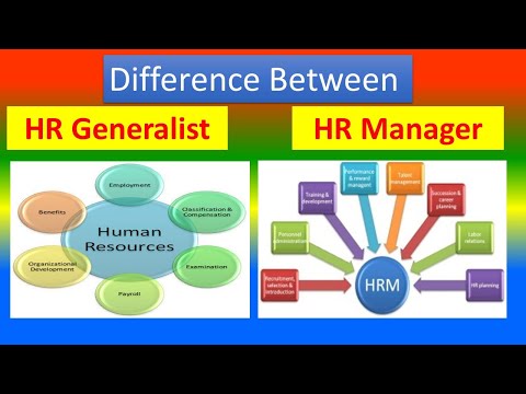 Difference between HR  Generalist and HR  Manager