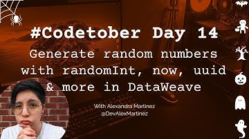 Generate random numbers with randomInt, now, uuid, & more in DataWeave | #Codetober 2022 Day 14