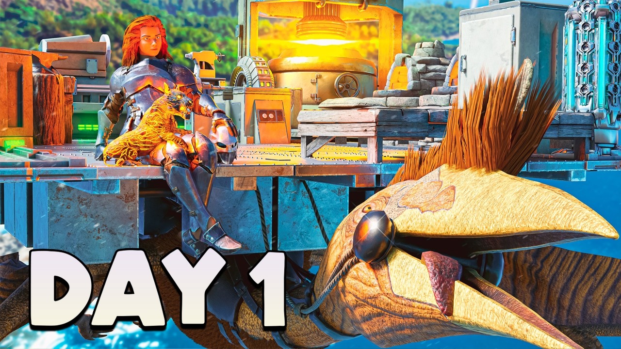 1562 Players vs a SOLO Sky Base On Day 1 ARK!