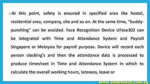 Biometric Face Recognition Device UFace302 Introduction - Time Attendance System and Payroll