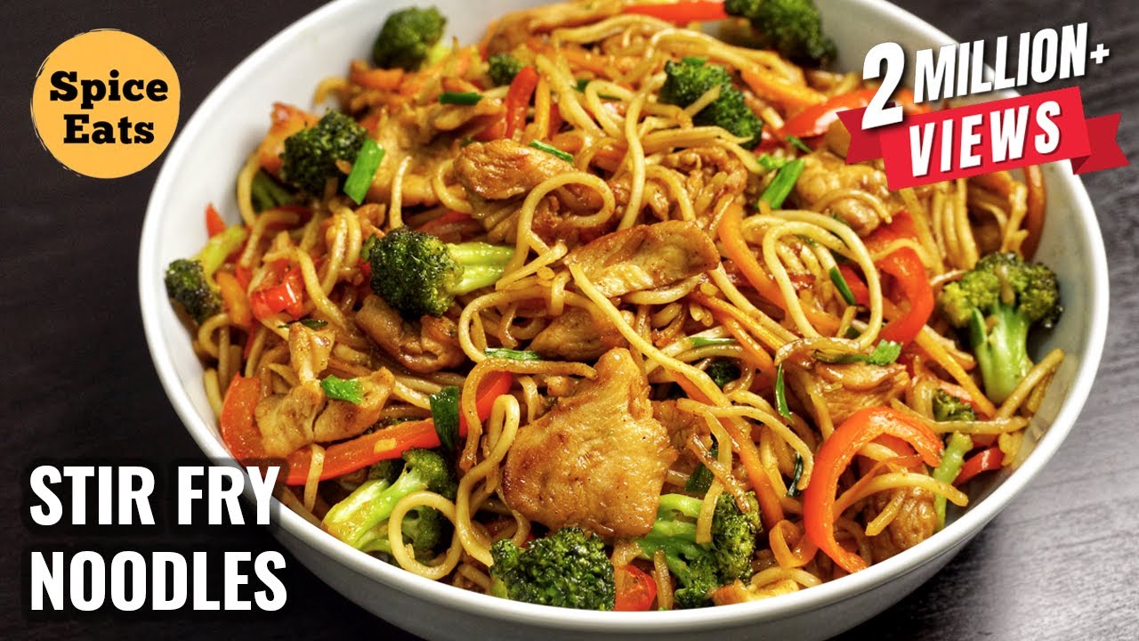 STIR FRY CHICKEN NOODLES  CHICKEN STIR FRY WITH NOODLES  CHICKEN CHOW MEIN