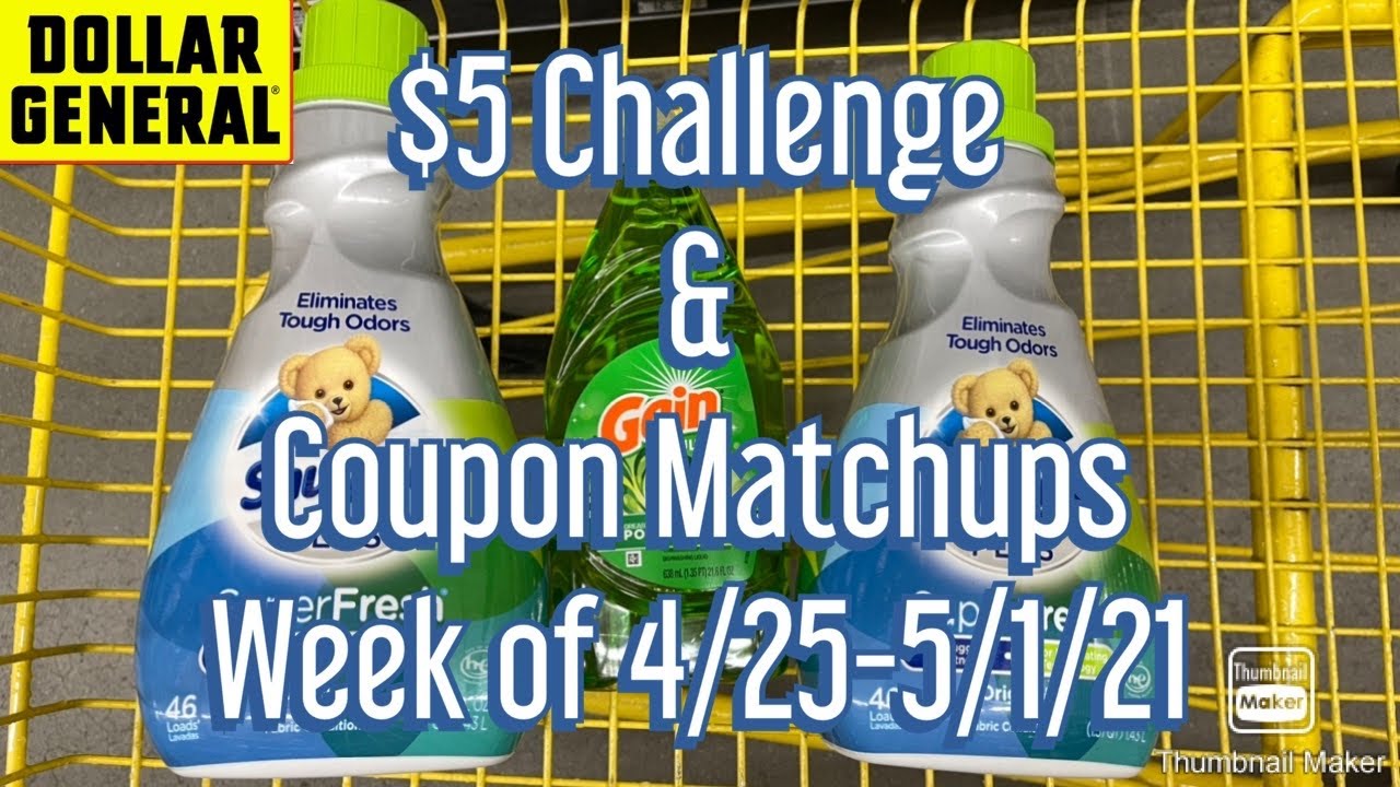 Dollar General 5 Challenge Coupon Matchups Week Of 4 25 5 1 21 