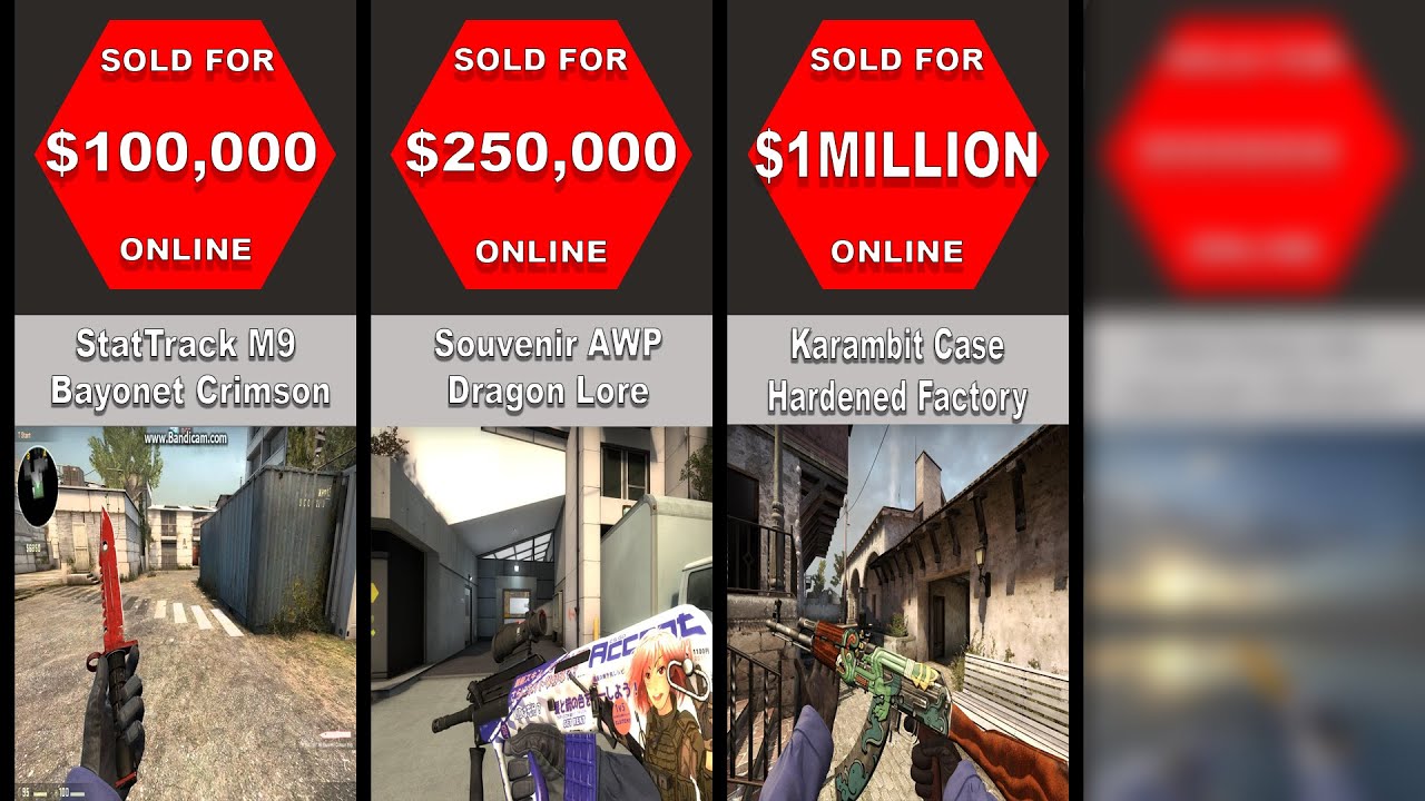 Comparison: Most Expensive CS:GO Skins (2020) - YouTube