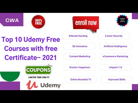 Top 10 Udemy Free Courses with Certificate 2021 |Python|Java|HTML|CSS|JavaScript|WordPress|MySQL|