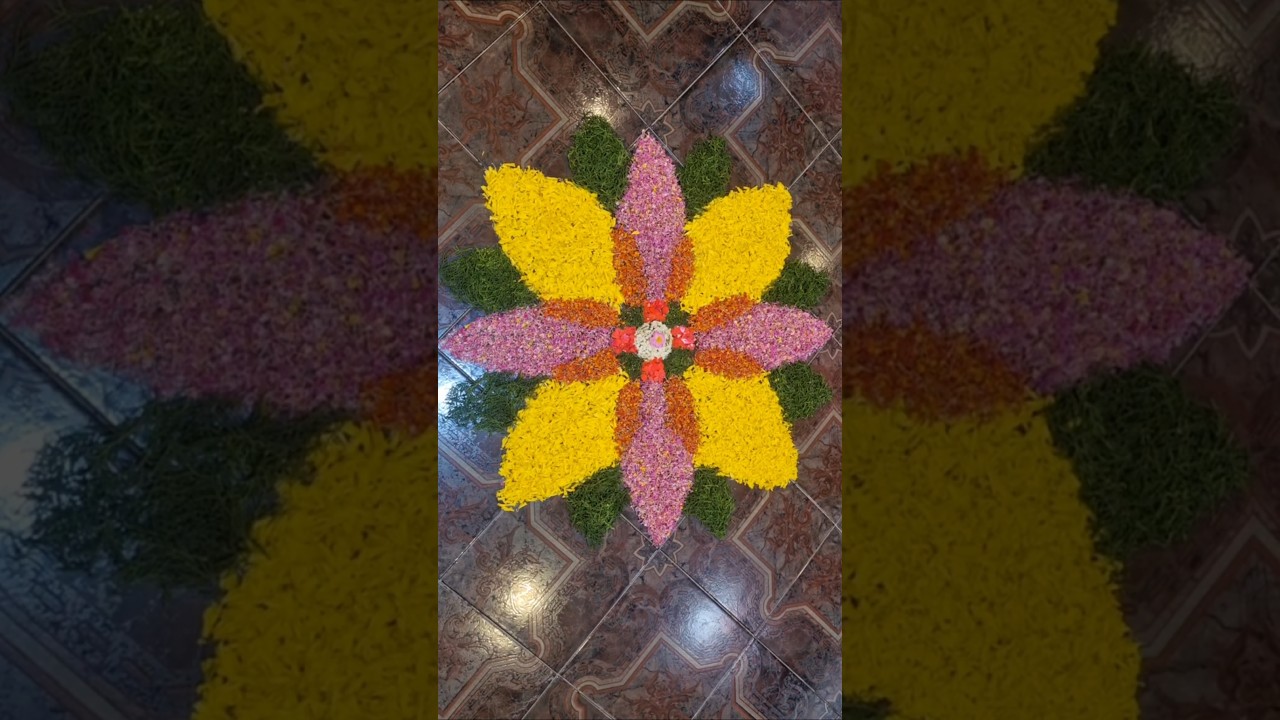 🌸 Celebrating Onam with a beautiful Pookalam 