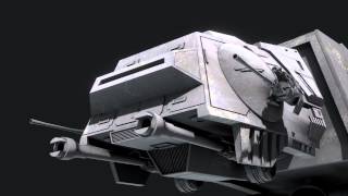 AT-AT Walker shooting R2D2 - Blender 2.69