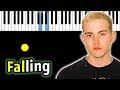 Trevor Daniel - Falling | Piano_Tutorial | Разбор | КАРАОКЕ | НОТЫ + MIDI