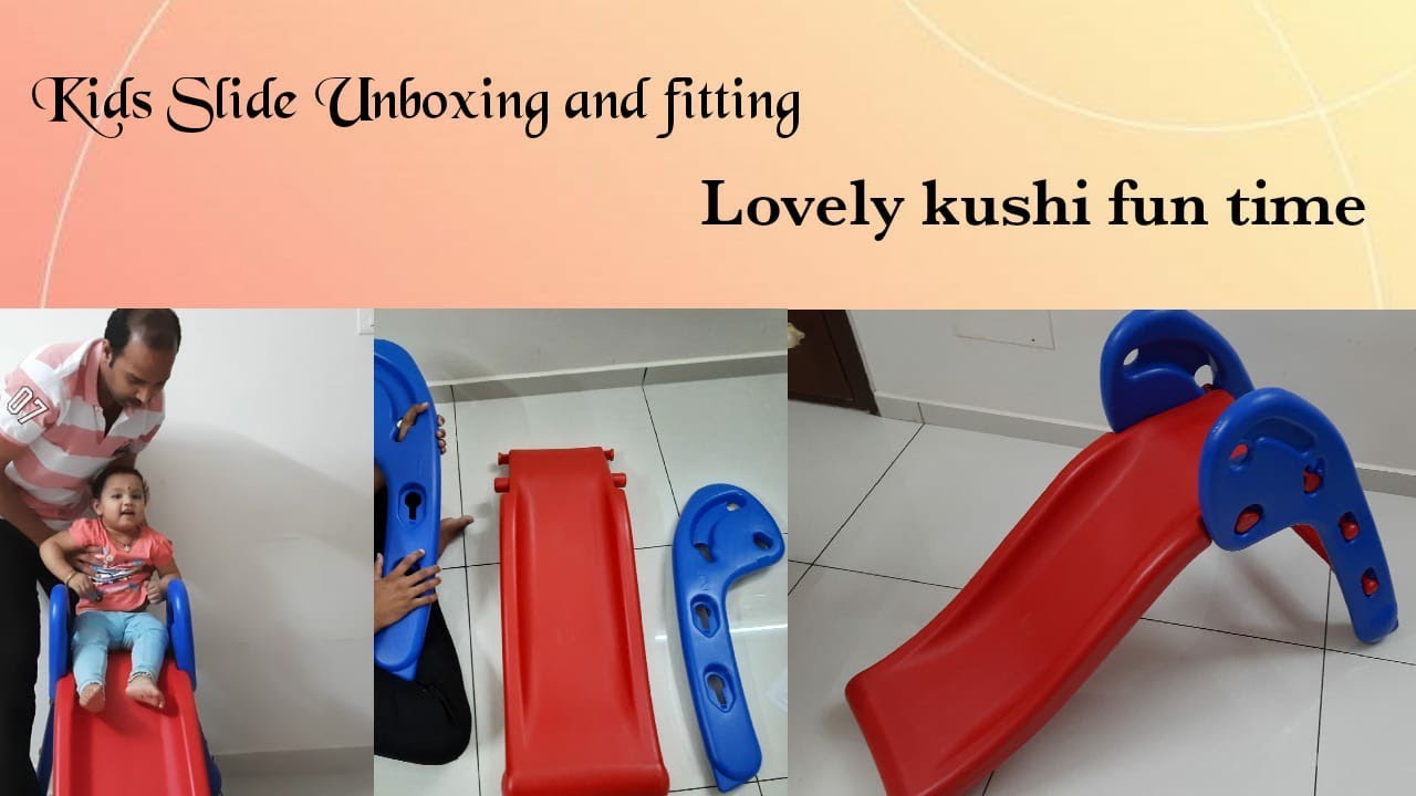 Unboxing and step by step procedure of Kids slide fitting || Lovely kushi slide love || V2Twin vlogs