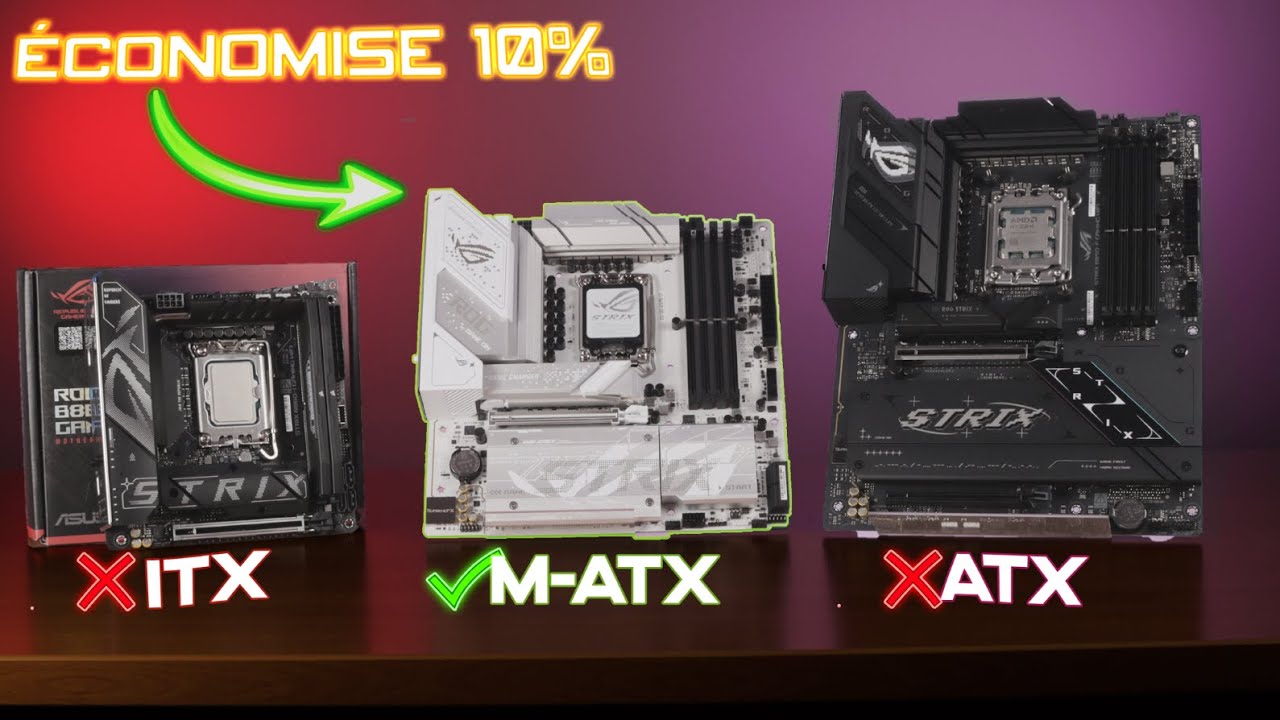 Ce format de carte mère peut te faire économiser 💰 10% sur ton PC ! -  ATX vs mATX vs ITX