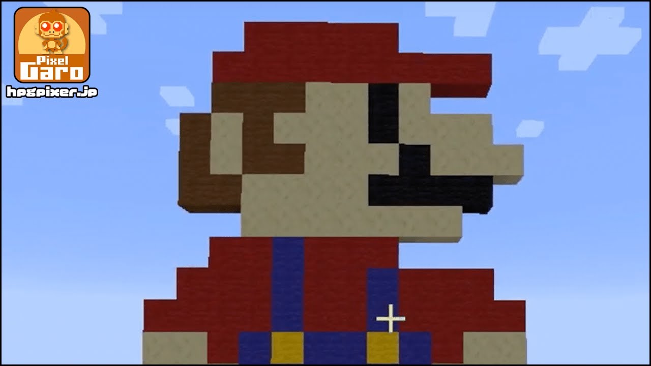 ドット絵 マイクラ 作り方 マリオ スーパーマリオシリーズ Minecraft Pixel Art Mario Youtube