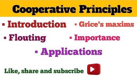 Co-operative principles in pragmatic analysis of discourse