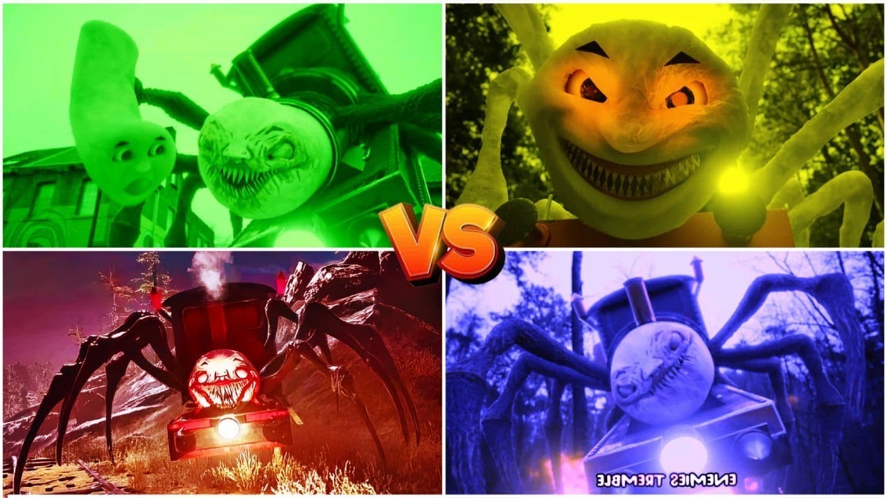 CHOO CHOO CHARLES EXE 🆚 TRAIN THOMAS EXE 🆚 CURSED THOMAS MONSTER ❄️TILES HOP