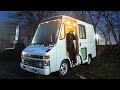 Spring Rain Car Camping with Vintage Delivery Van