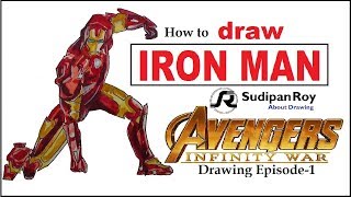Avengers infinity war drawing Episode: 1 | Ironman drawing using watercolors | Offical video.