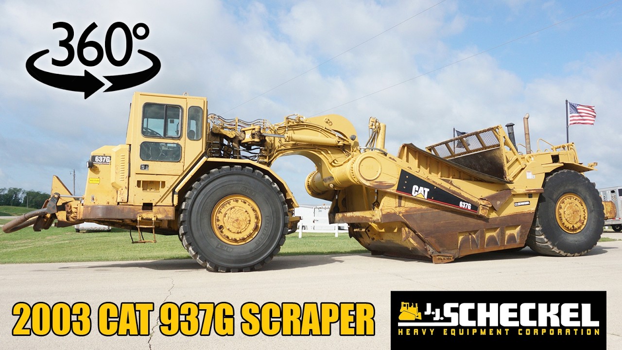 2003 Cat 637G, Scraper, A03549, 360 - YouTube