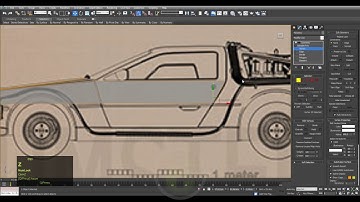 low poly car modeling  Part. 1 (lowpoly  DeLorean DMC–12 ) 3D Tutorial
