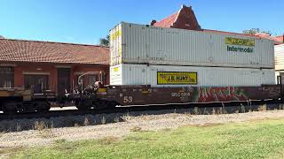 Southbound BNSF stack train 10/31/25.