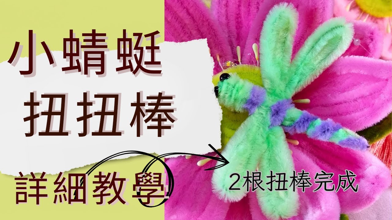 扭扭棒小蜻蜓教程｜超可愛小昆蟲手作・新手也能完成 | Twist Stick Dragonfly DIY Tutorial